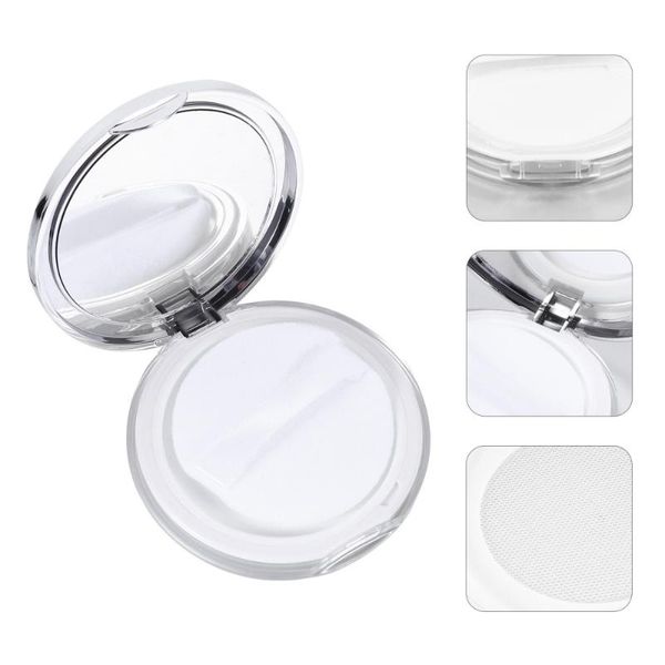 

storage bottles & jars 2pcs empty makeup loose powder container foundation box with puff
