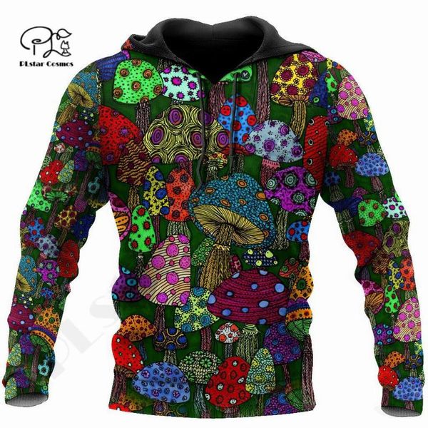 

men's hoodies & sweatshirts plstar cosmos 3dprint est colorful hippie mushroom art harajuku premium unique casual hoodies/sweatshirt/, Black