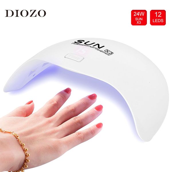 

new sun x3 24w new lamp nails led dryer polish machine for curing nail gel art tools with 15s 30s 45s 60s timer