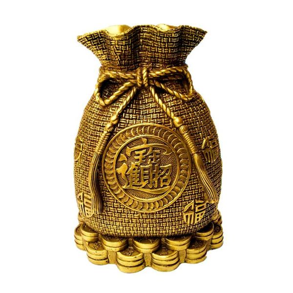 

decorative objects & figurines pure copper deposit bag money box decoration lucky treasure cornucopia home accessories fengshui living room