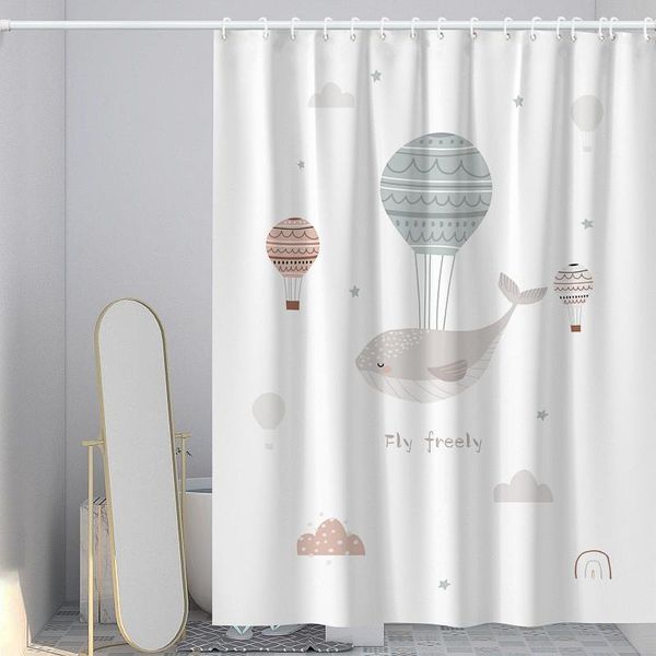 

cartoon cute shower curtain animal art waterproof aesthetic shower curtain anti-mildew polyester tende bathroom decor de50yl
