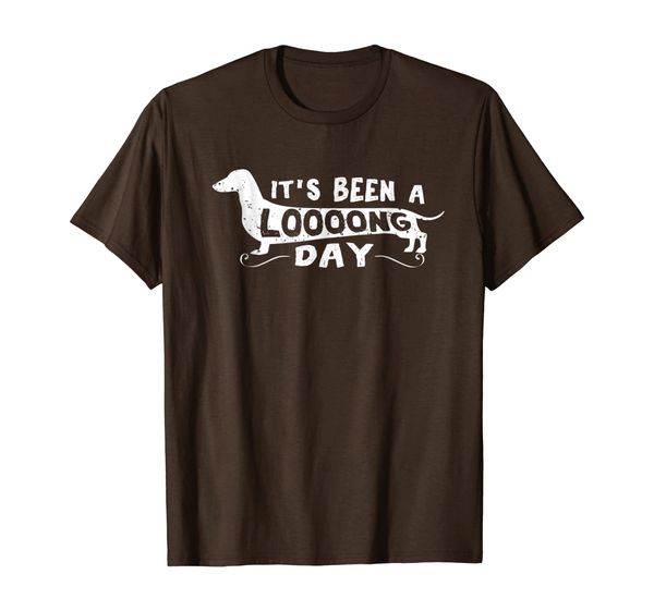

dachshund shirt weiner dog funny loooong day text doxie, White;black