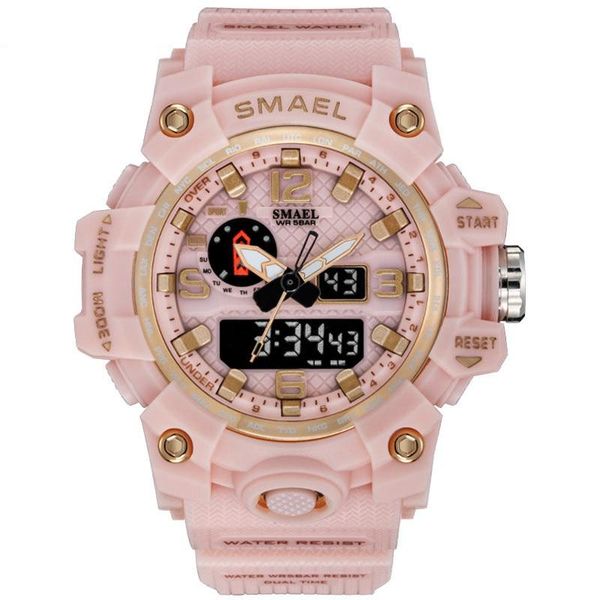 

wristwatches cool multi-color fashion versatile sports watch exquisite dual display student neutral electronics, Slivery;brown