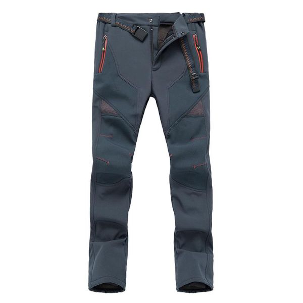 

women's pants & capris hiking fleece removable waterproof windproof mountain trousers with zipper pockets outdoor camping fishing winte, Black;white