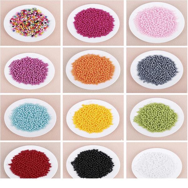 

csdiy beaded candy color abs imitation pearl straight hole round bead bracelet necklace accessories 6mm * 100pcs / 4mm jlldcs