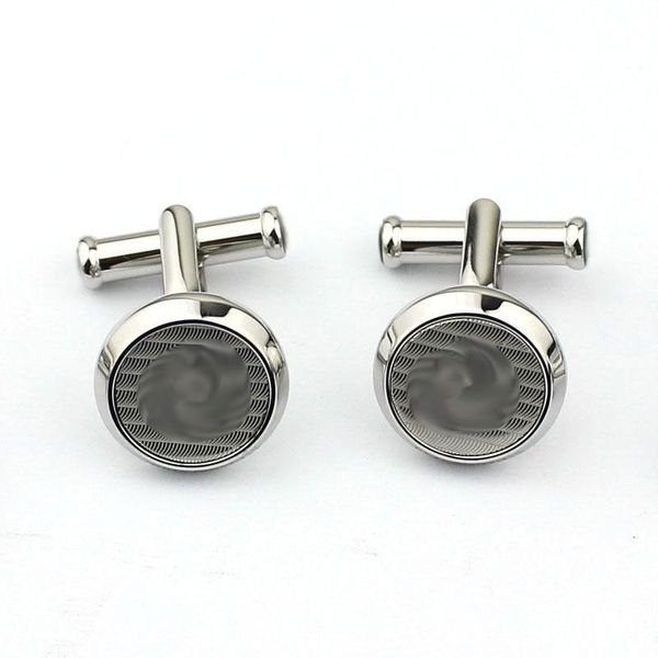 

gift cufflink stainless steel round shape frensh cufflinks plane pattern cufflink for men no have box, Silver