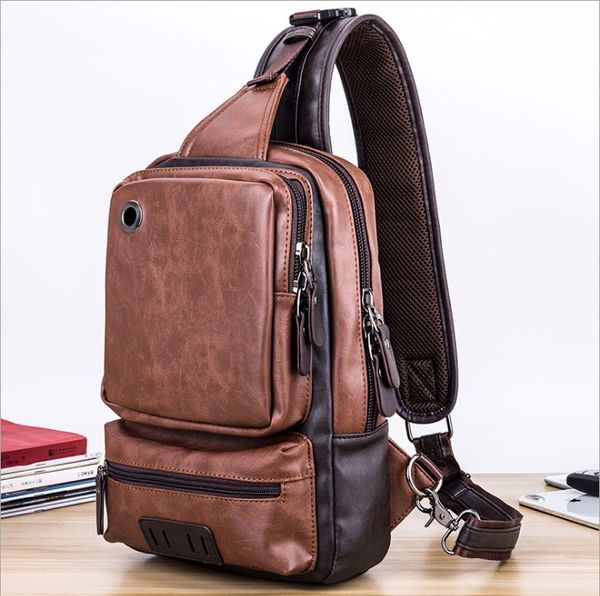 Herren PU Leder Schwarzer Laptop Rucksack wasserdichte USB -Ladung Luftzühner Rückenbeutel Frauen Reiseschule Outdoor Dudelsacks