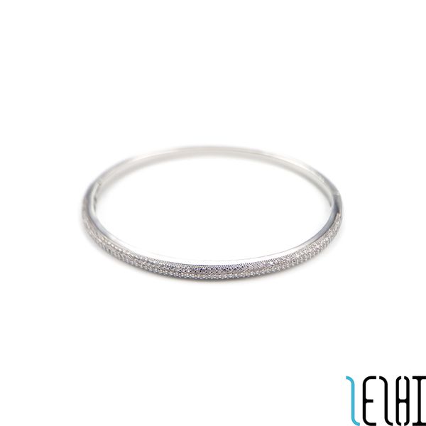 

unusual eternal charm love iced out tennis bangle for women glitter wedd 18k plating gold diamond bangles woman fashion wedding proposal jew, Golden;silver