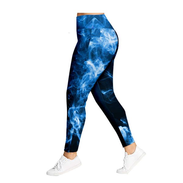 

super elastic women's 2020 high waist and large yoga 3d digital color base printing fitness hip lifting pants, Gray