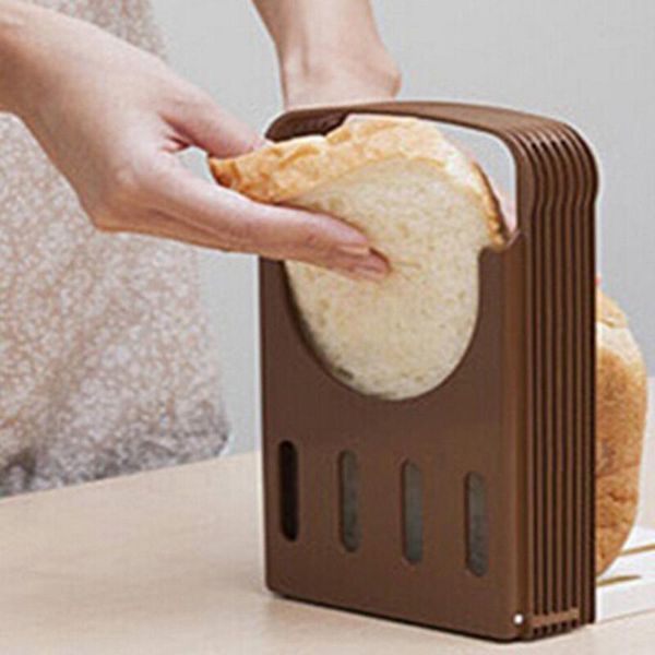

perfect kitchen bread loaf toast bun cutter slicer - precise cutting with slicing guides - 4 slice thicknesses