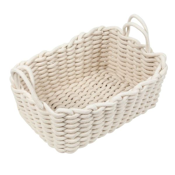 

storage baskets nordic style thick cotton rope woven basket frame
