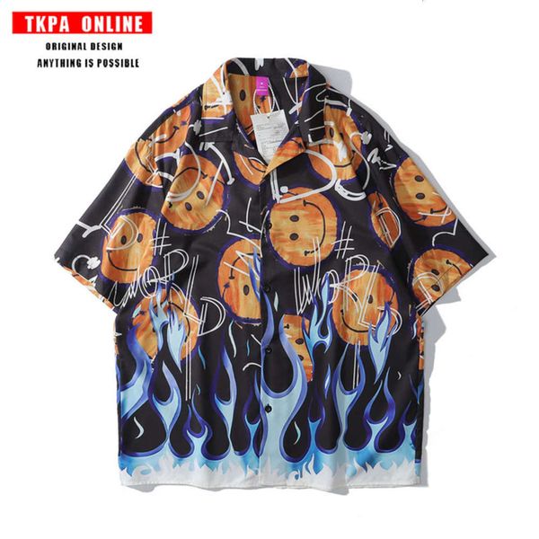 

tkpa american short sleeve shirt for men and women, Tan;black