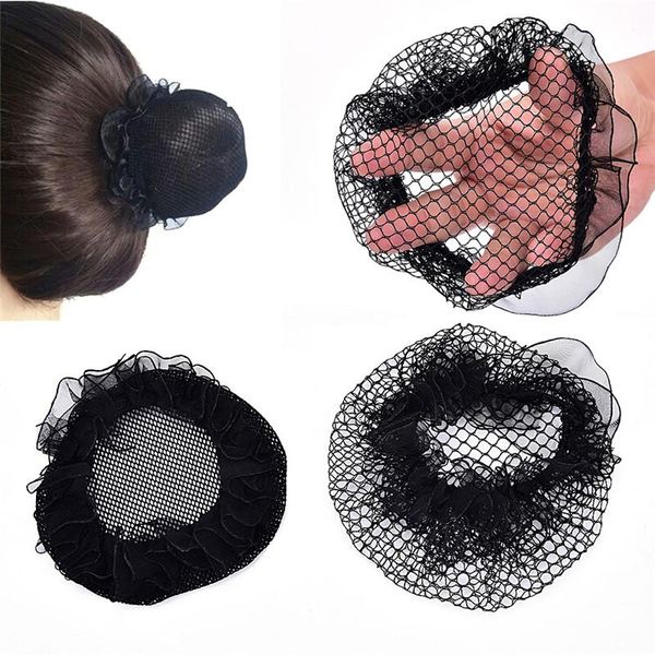 

hair accessories beautiful women ballet dance skating snoods net bun cover black