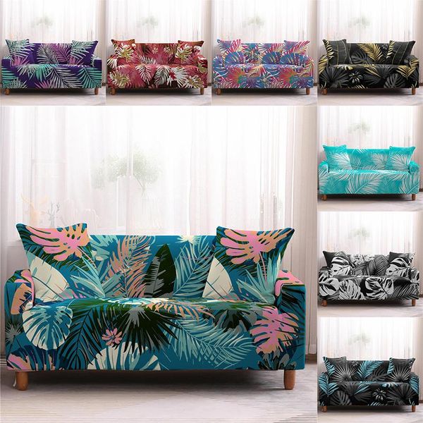 

chair covers 1/2/3/4 seater sofa slipcover tropical plants leaves pattern cover stretch elastic couch protector
