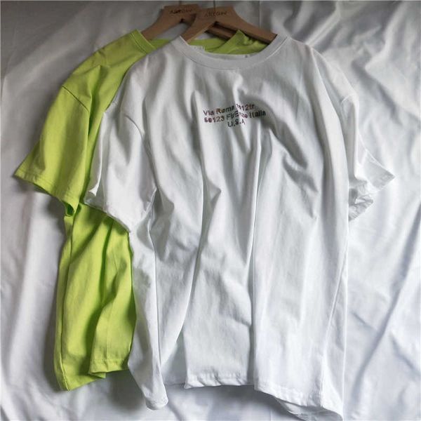 

women's tshirt 100% cotton oversized t-shirt harajuku shirt 210709, White