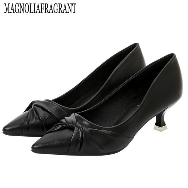 

dress shoes women high heels fashion female pumps office pointed toe thin heel lady elegant work ww13, Black