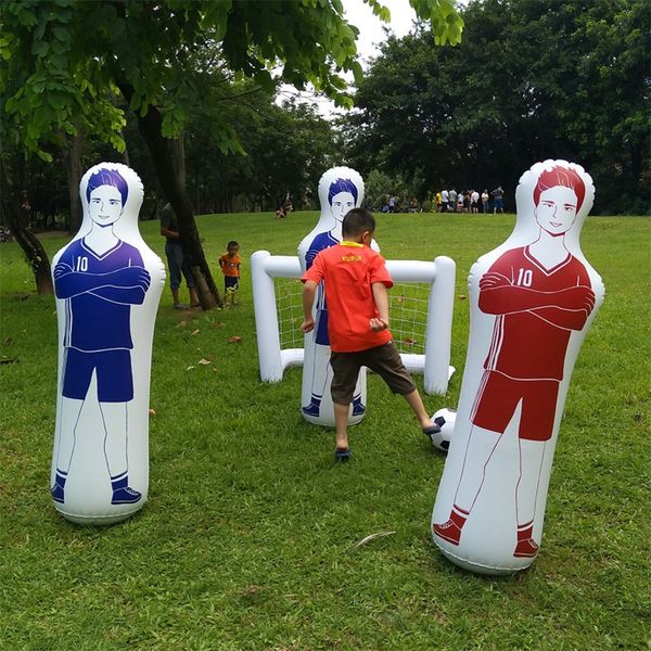 Spiele im Freien, 160 cm, aufblasbares PVC-Fußballtraining für Erwachsene, Torwart, Tumbler-Attrappe zum Üben, Luftfußball-Übungswandwerkzeug, keine Pumpe