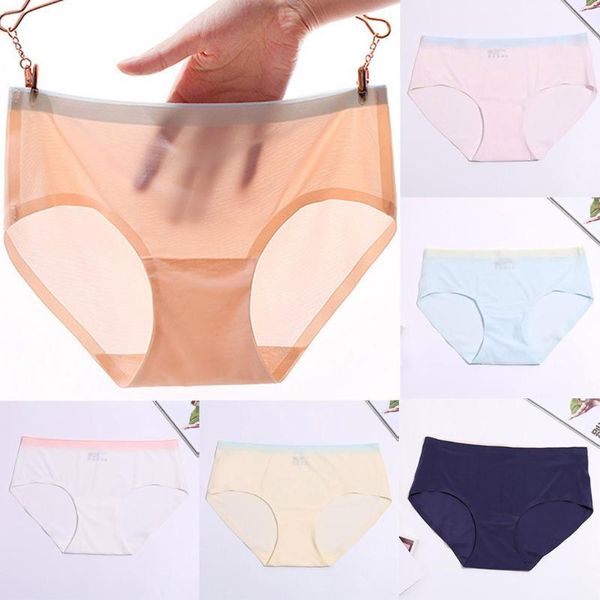 

women's panties mesh seamless panty women low rise transparent briefs soft cotton crotch underpants light thin breathable underwear, Black;pink