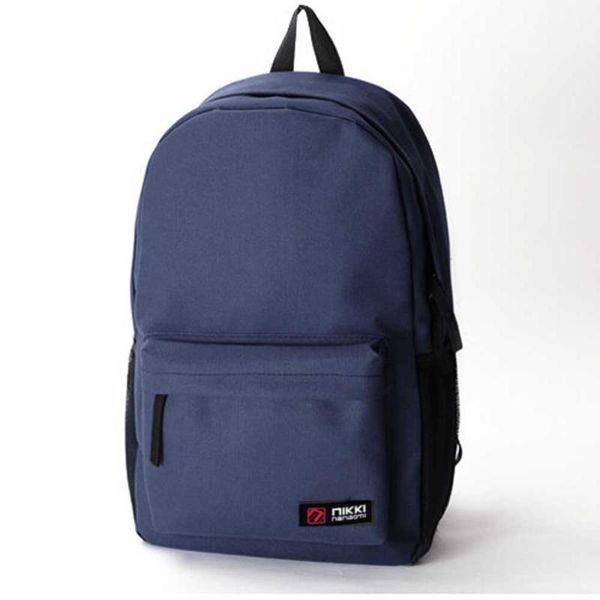 

backpack high capacity women men solid student school shoulder zipper handle bag#t2