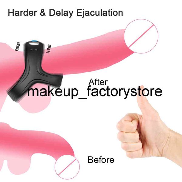 Massagem 10 velocidades masculino pênis vibratório anel peniano vibrador brinquedos sexuais para homens casal cockring retardador ejaculação atraso masculino masturbador uolj