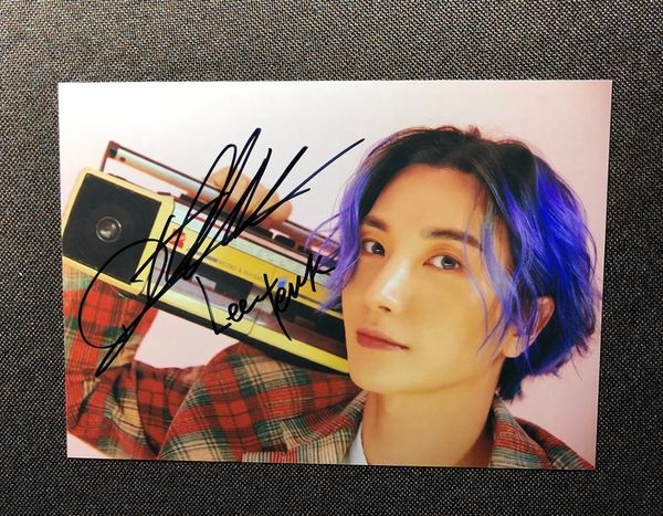

greeting cards signed sj superjunior super junior lee teuk autographed po 5*7 time slip p8