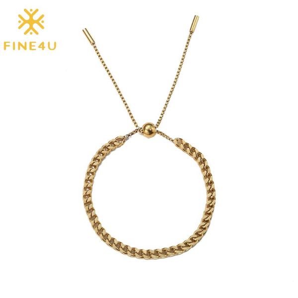

link, chain fine4u b539 classic stainless steel franco bracelet for women adjustable 3mm width cuban link daily, Black
