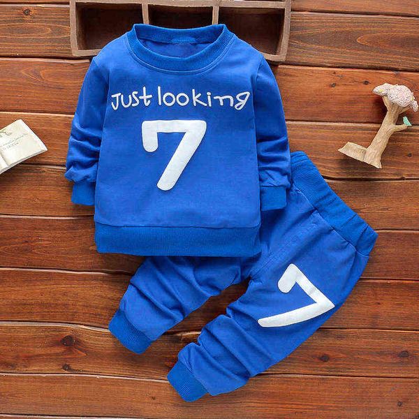 Bibicola Spring Autumn Baby Boy Christmas Outfits Clothing Sets Products Kids Clothing Set Babi Boys Alta Qualidade T-shirts+calças 211104mitd