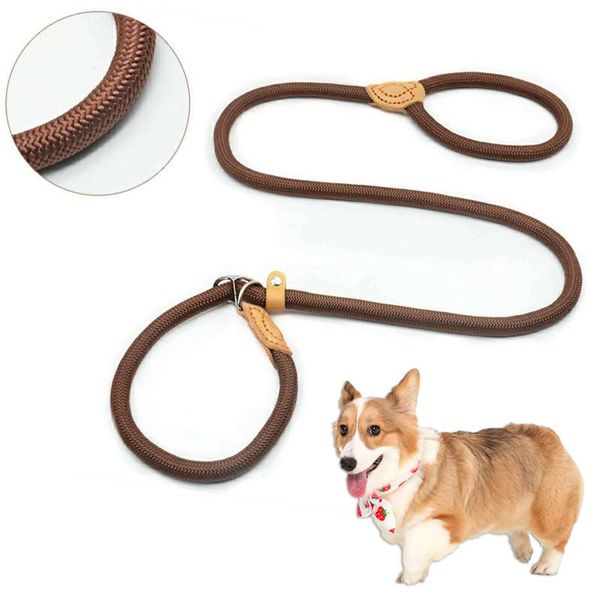 

dog collars & leashes nylon leash durable pet lead adjustable harness rope belt for outdoor walking training hiking dogs supplies
