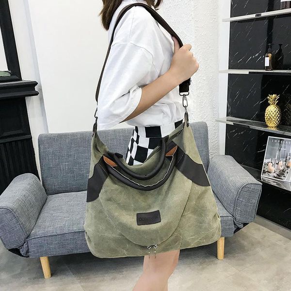 

evening bags oluolin fashion simple ladies large-capacity one-shoulder crossbody bag vintage canvas street all-match handbag woman