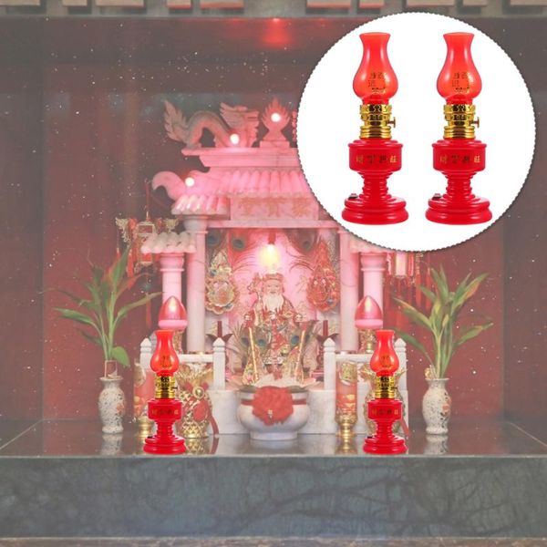 

candles 2pcs fortune candle lamps small lights desklamp ornaments props
