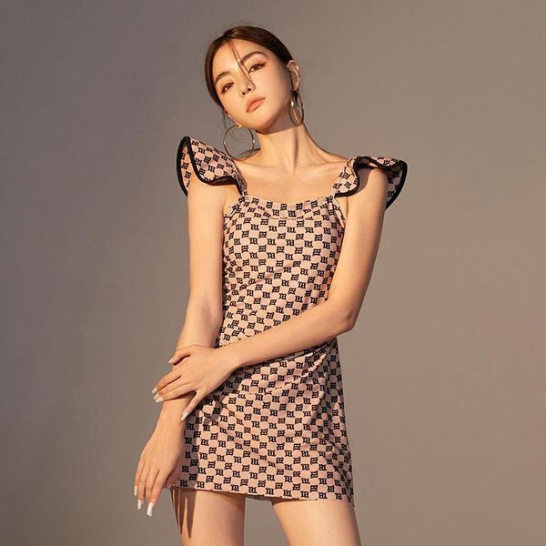 

one-piece suits one piece swimsuit women bath suit swimwear 2021 ladies korea skirt bathing print polyester sierra surfer 1 bathers bik