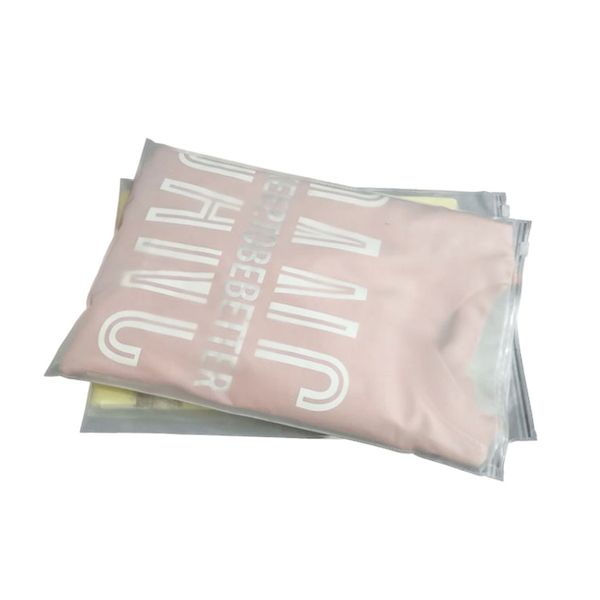 

stock size custom pe plastic zipper bag for cloth/garment/swimwear/underwear pouch