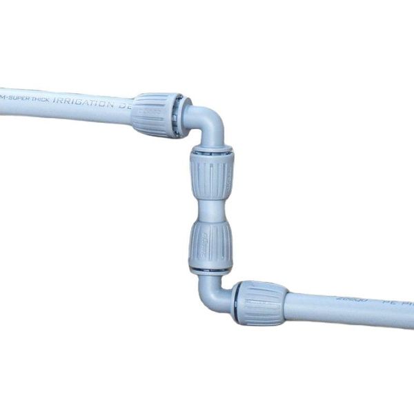 

watering equipments 6012 main pipe elbow pe16 micro spray drip irrigation equipment system water accessories loose joint two-in-one