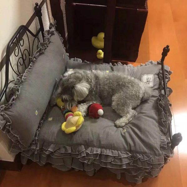 

kennels & pens pet dog bed iron princess nest cat hanger swing cradle complete