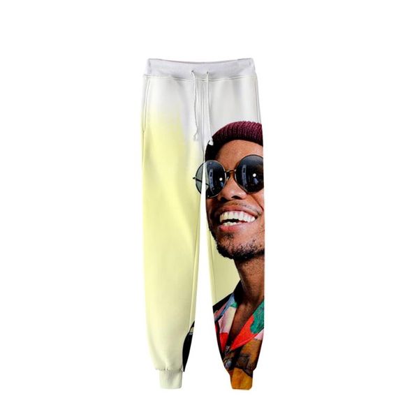 

men's pants anderson .paak 3d fashion jogging harajuku long track hip hop, Black