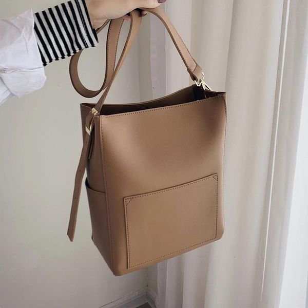 

evening bags brands large-capacity women shoulder luxury designer pu leather handbags casual solid crossbody bag lady buckets