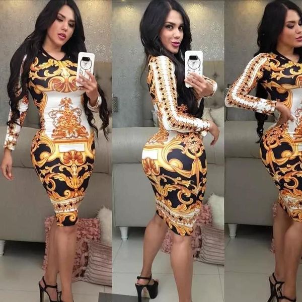 

women long sleeve floral bodycon dresses pencil midi dress for party club wear drop shipping, Black;gray