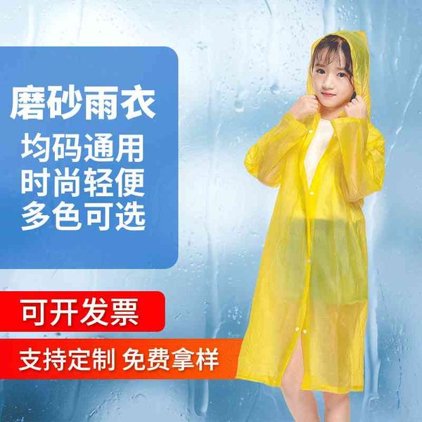 

pvc children's protective raincoat primary school students' thickened fashion portable walking poncho th057-1068