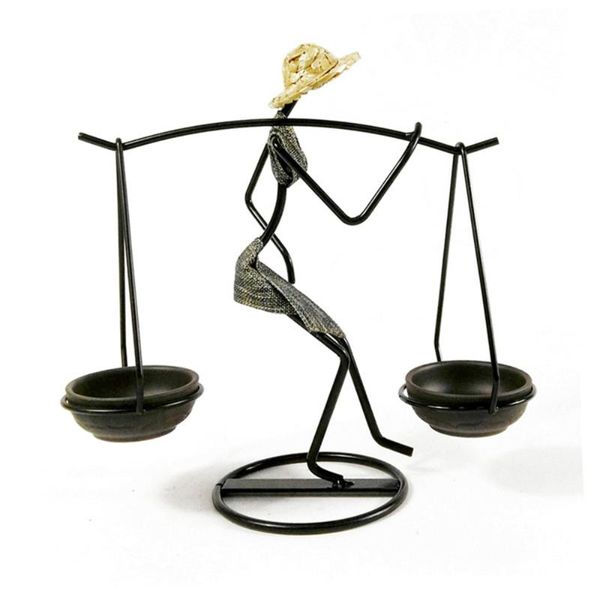 

candle holders character stand home those elegent women carrying girls' iron black vintage table decoration pastoral candlestick holder