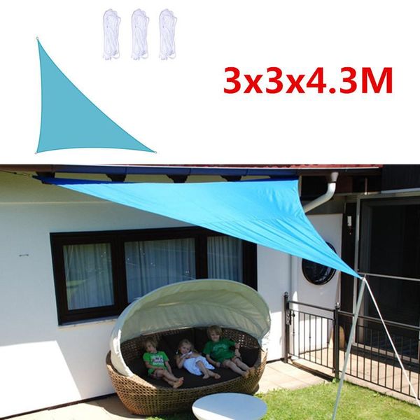 

shade 3x3x4.3m sun sail home outdoor garden waterproof canopy patio plant cover uv block awning decor sunshade right triangle
