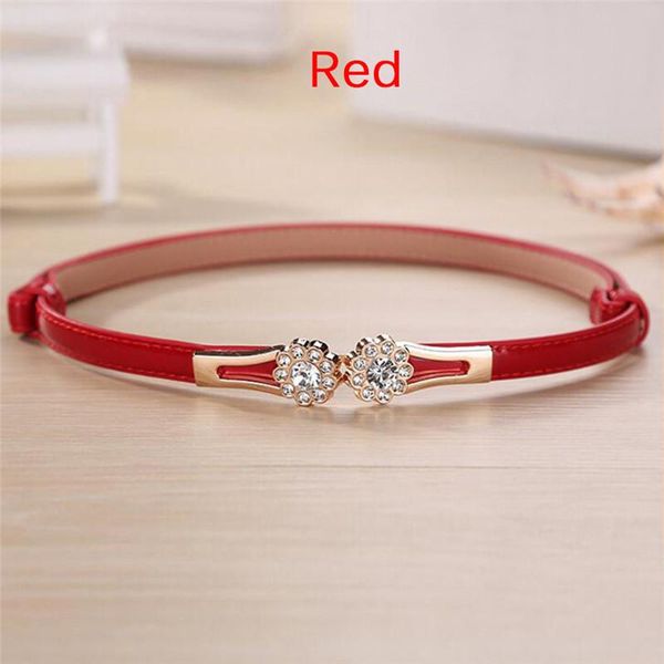 

belts crystal flowers on the buckle thin belt modeling female, Black;brown