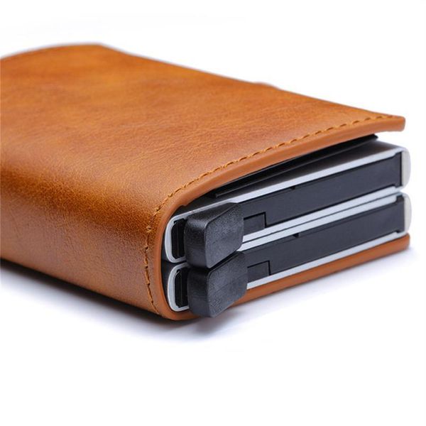 

bycobecy new double credit card holder metal id card holder rfid business card holder wallet for credit cards case por jlltvf