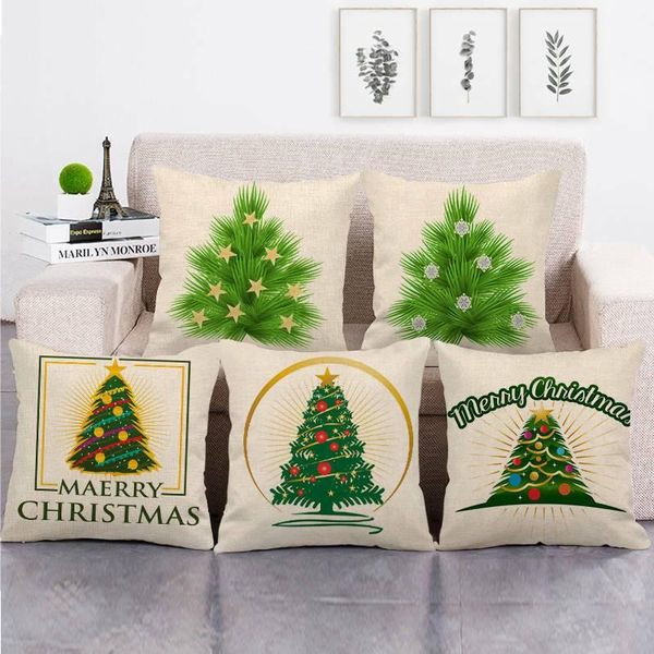 

cushion/decorative pillow merry christmas trees cover cotton linen square 45*45 cm cushion case home livingroom sofa decoration
