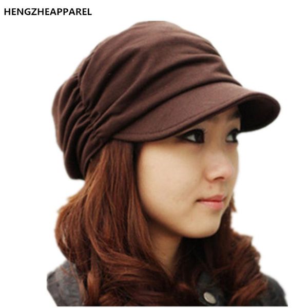 

visors spring crochet cotton hat fashionable men women folded cap solid color summer lady girls beanies hats, Blue;gray