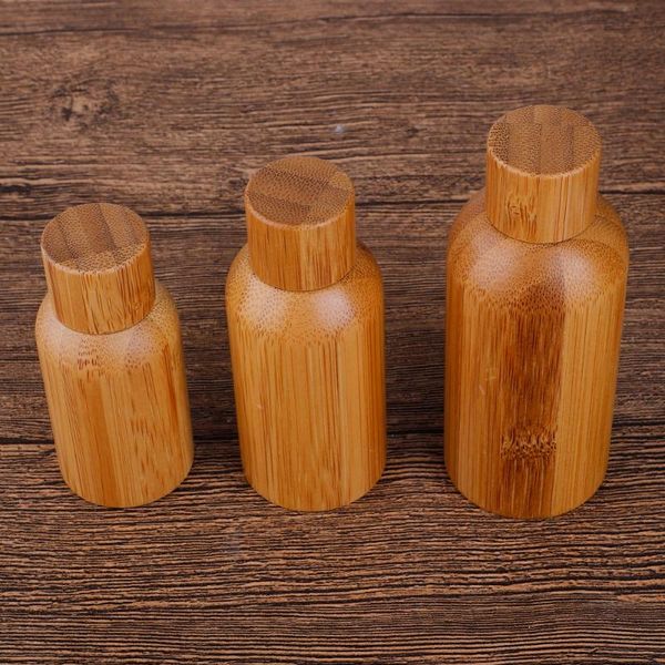 

storage bottles & jars bamboo wood essential oil sample glass vials with orifice and cap for perfume container bottle
