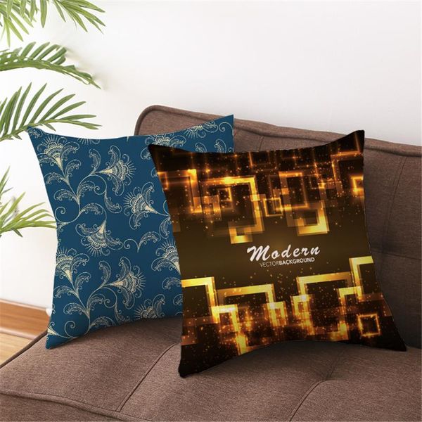 

pillow case custon gold stripes pillowcases decorative sofa room bed cover home car cute cushion 45*45cm(one side) tpr058