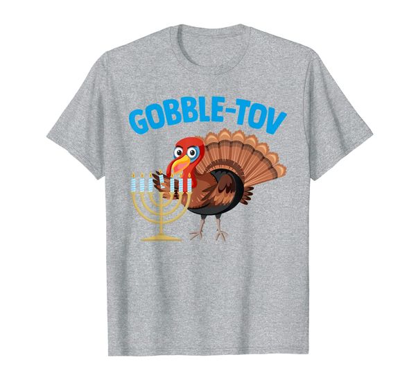 

gobble tov hanukkah thanksgiving holiday jewish jew fun gift t-shirt, White;black