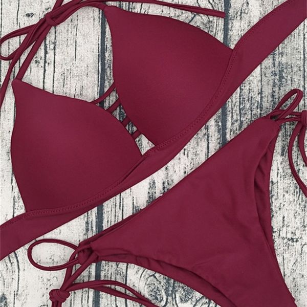 

misshow cross bikini 2019 swimwear women bikini set swimsuits brazilian strap bandage low waist push up bathing suit