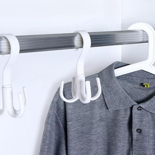

hooks & rails 1pc hook hanger 360 degrees rotated 4 handbag clothes ties bag holder shelf hanging rack storage organizer