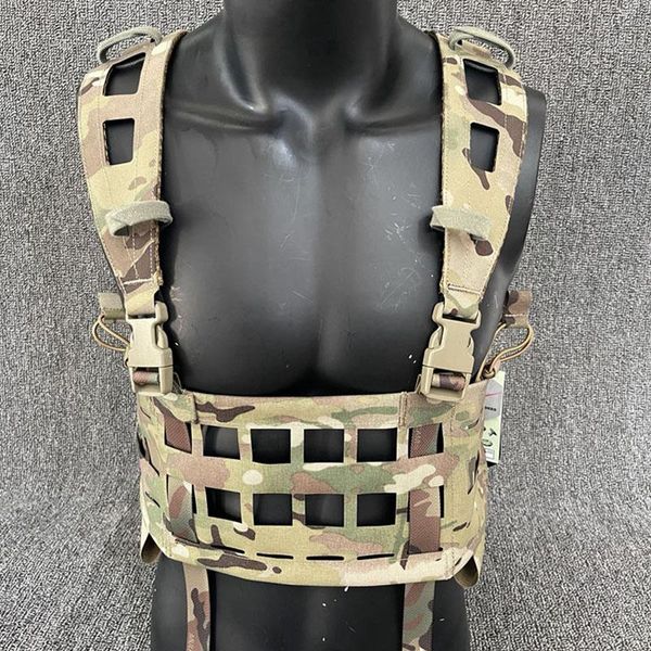 

hunting jackets tactical air light laser cutting chest rig hanging 500d cordura ranger green/mc/cb/bk, Camo;black